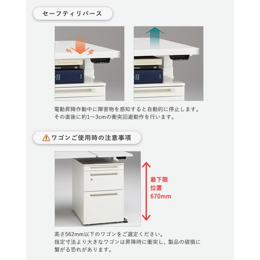 組立設置無料 オカムラ リーガス 昇降デスク ルーフパネル仕様 インジケータ無 幅1200mm 天板プライズウッド/ブラック 作業デスク パソコンデスク 3U22BB-MB_7