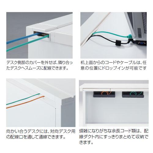 設置無料  オカムラ アドバンス  オフィスデスク 両袖 左3段右4段 中央引出し付 幅1800×奥行800mm ワークデスク パソコンデスク スチール製 日本製 3V0PBE｜lookit｜05