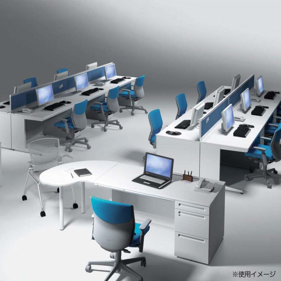 オカムラ 両ラウンドデスク 3段サイドデスクセット★サイドデスク別出品セット販売 3V0SAG-MK28 オカムラ アドバンス 両袖机1500幅 本体ホワイト 天板