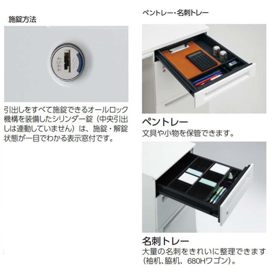 設置無料  オカムラ アドバンス 片袖机 4段 L脚 コンセント対応タイプ 幅1200×奥行800mm シリンダー錠 中央引出し無 事務机 完成品 日本製 3V1DMJ 3V1BMJの画像