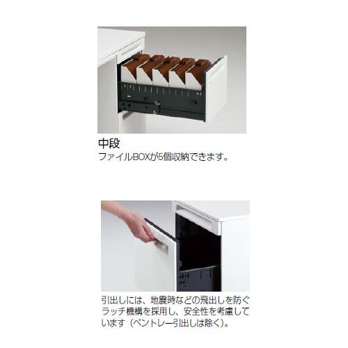 設置無料 オカムラ アドバンス オフィスデスク 片袖3段 パネル脚 中央引出し付 ダイヤル錠 幅1100×奥行600mm ワークデスク 日本製 3V1YGK 3V1ZGK_9