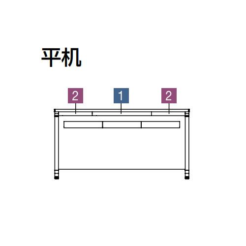 設置無料  オカムラ アドバンス オフィスデスク 平机 L脚タイプ 中央引出し付 幅600×奥行700mm ワークデスク パソコンデスク スチールデスク 日本製 3V2NANの画像
