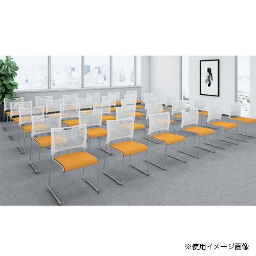 スタッキングチェア 10脚 OKAMURA オカムラ（okamura） スタッキングチェア レーテ メッキ脚 レザー