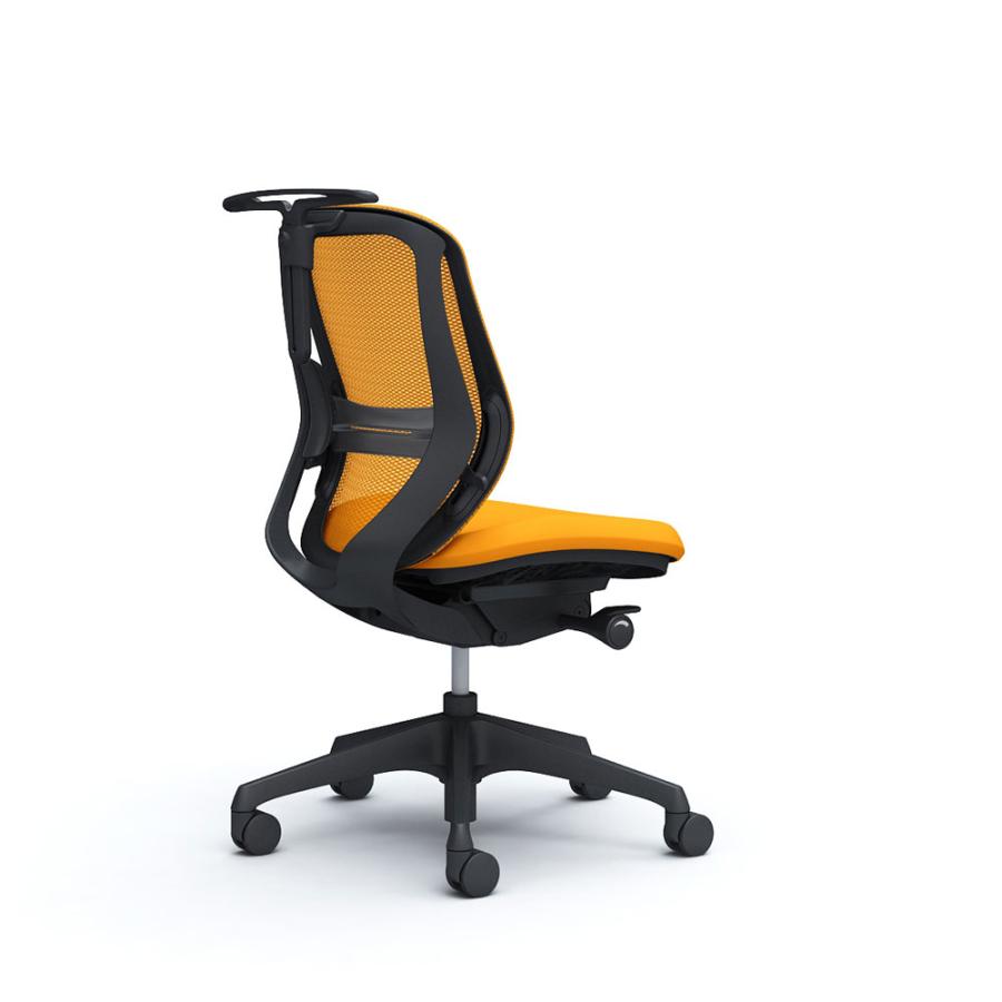 設置無料 オフィスチェア オカムラ シルフィー 5本脚 ローバック メッシュタイプ 肘なし ハンガー ランバーサポート付 デスクチェア 完成品 日本製 C632XSの画像