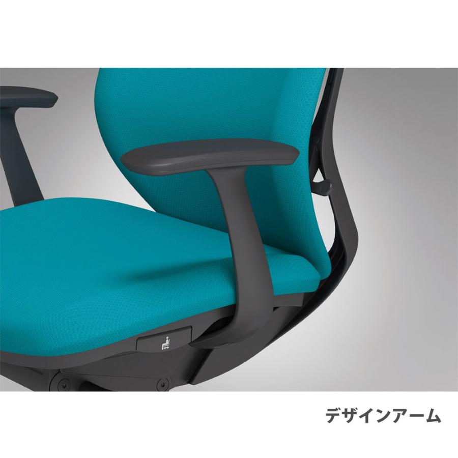 設置無料 オフィスチェア オカムラ シルフィー 5本脚 ローバック メッシュタイプ デザインアーム ハンガー ランバーサポート付 椅子 完成品 日本製 C642BSの画像