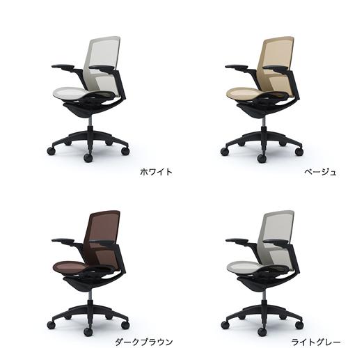 オカムラ フィノラ Finora オフィスチェア ミドルバック 座メッシュ ブラックパネル ブラック脚 ブラックボディ アジャストアーム ミーティングチェア C781MR_14