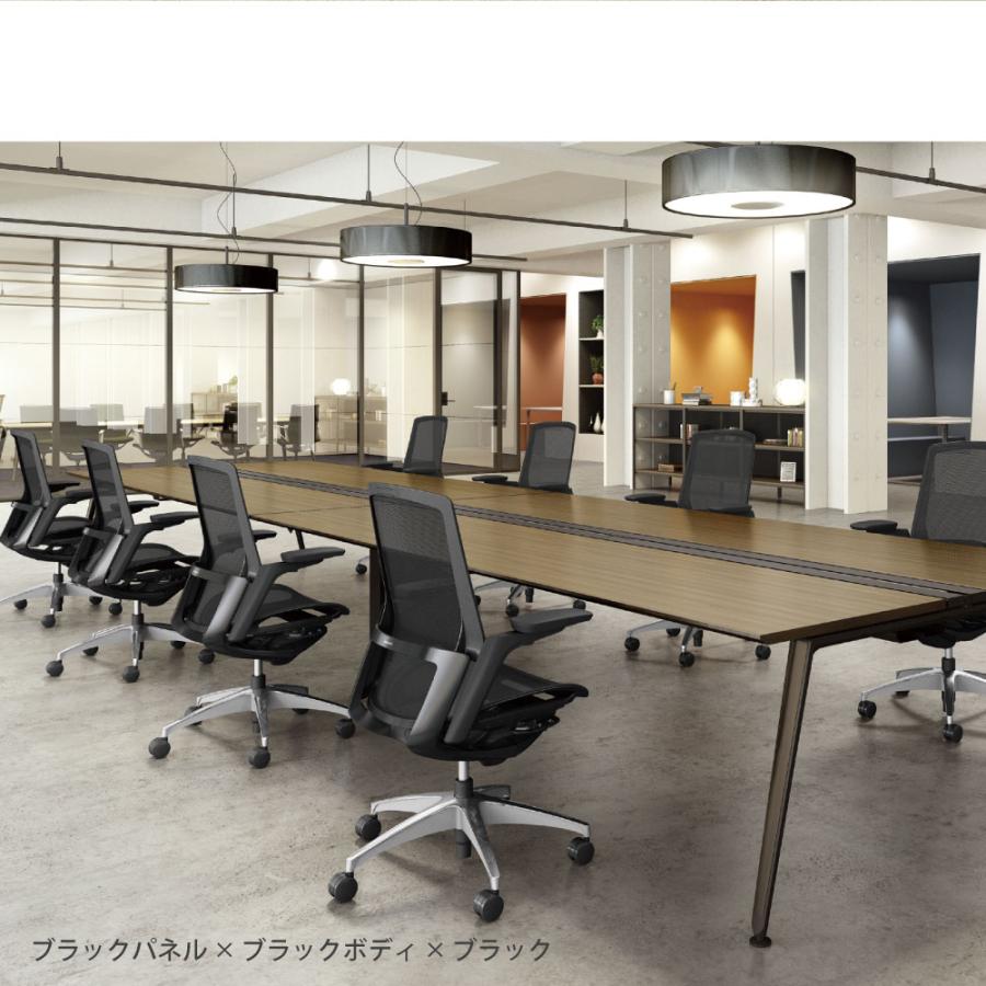 オカムラ フィノラ Finora オフィスチェア 日本製 ブラック脚 エクストラハイバック 座メッシュ アジャストアーム デスクチェア 椅子 ミーティングチェア C78AMR｜lookit｜12