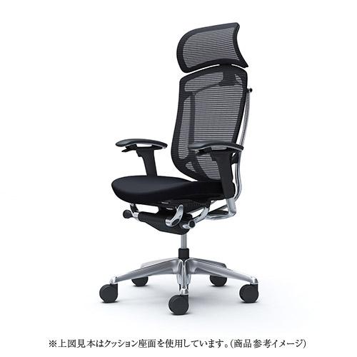 コンテッサ セコンダ オカムラ 可動肘 座革 大型ヘッドレスト ポリッシュフレーム ブラックボディ Contessa seconda オフィスチェア 椅子 CC87XR-FPT CC87BR-FPT_1