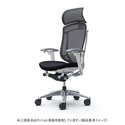 コンテッサ セコンダ オカムラ 可動肘 座革 大型ヘッドレスト ポリッシュフレーム ホワイトボディ Contessa seconda オフィスチェア 椅子 CC87XW-FPT CC87BW-FPT_1