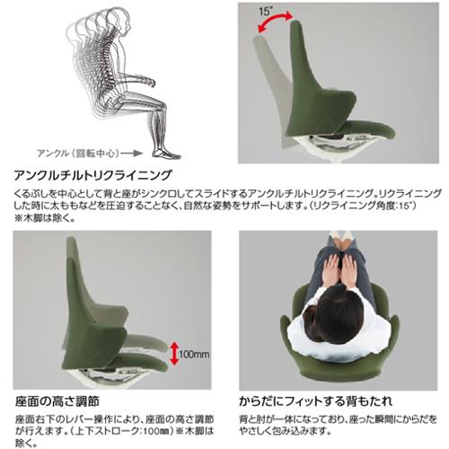 設置無料  オカムラ ライブス ワークチェア ローバック 木脚 ブラックボディ ダーク脚 抗ウイルス オフィスチェア パソコンチェア デスクチェア CD43ZR-FWQ_7