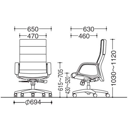 オカムラ（okamura） エグゼクティブチェア シンプル 日本製 国産 