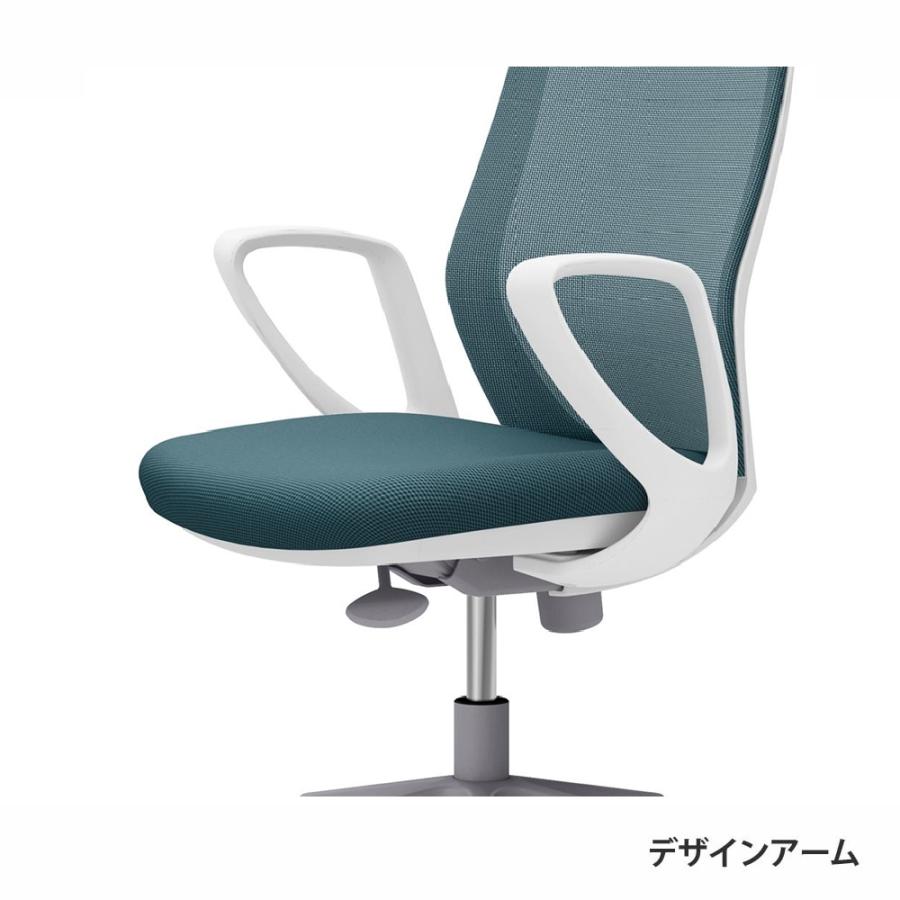 設置無料 オフィスチェア オカムラ CG-M メッシュタイプ デザインアーム ホワイトフレーム ウレタンキャスター デスクチェア オフィス 完成品 日本製 CG21VR_3