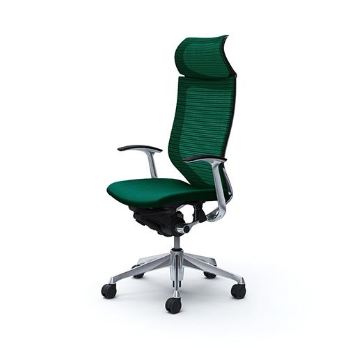 オカムラ 学校椅子 緑 中古 シルフィーメッシュ オカムラ okamura 肘付
