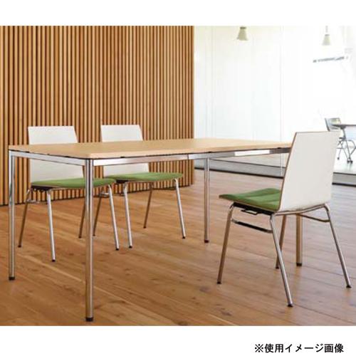soldout スタッキングチェア 肘付き 送料無料 メラミンシェル 固定肘付きチェア ミーティングチェア オフィスチェア オフィス家具 チェア 椅子 事務所 L636DA-FBの画像
