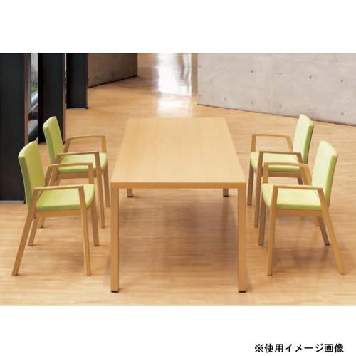 ミーティングテーブル オカムラ 幅180×奥行90cm 木脚 会議用テーブル 会議テーブル 作業テーブル 作業デスク テーブル スタッキング 木目調 シンプル L667-HZの画像
