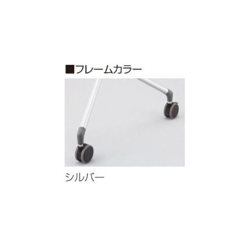 ミーティングテーブル 幅900×高さ720mm キャスター付き 十字脚テーブル 会議用テーブル カイト型 シルバーフレーム 移動 作業台 長机 オフィス 学校 ESC-CK-Sの画像