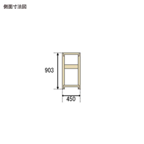 スチールラック 幅150×奥行45×高さ90cm 3段 200kg/段 中軽量ラック 業務用 収納棚 オープンラック スチール棚 スチールシェルフ メタル ラック SO-S132S-W-03_2