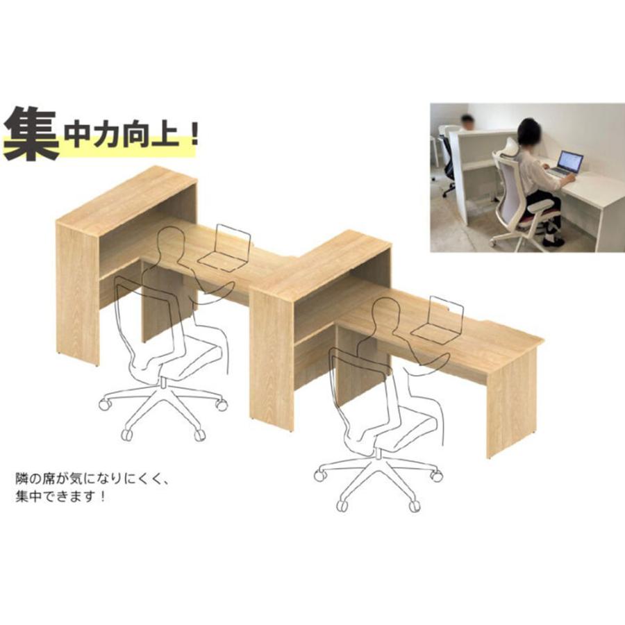 法人限定  オフィスデスク 木製 セット 幅1000×奥行600mm ハイテーブル ワークデスク パソコンデスク パーテーション サイドテーブル 収納 事務所 PLANN2の画像