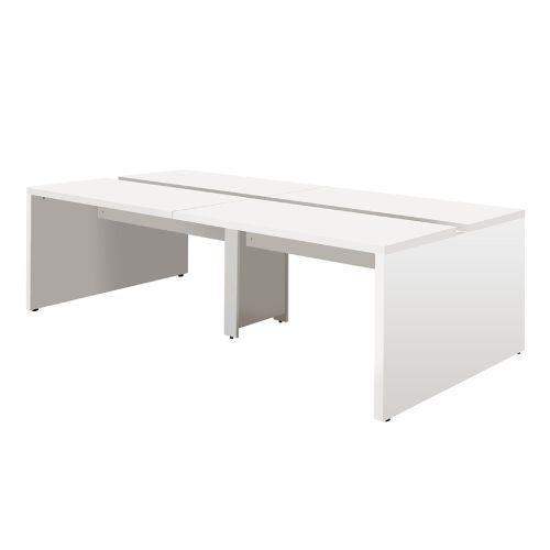 法人限定 オフィスデスク フリーアドレス用 幅2400×奥行1200×高さ720mm パソコンデスク ワークデスク PCデスク 平机 作業机 おしゃれ 白 黒 RFTFT2-2412_3