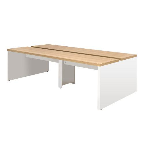 法人限定 オフィスデスク フリーアドレス用 幅2400×奥行1200×高さ720mm パソコンデスク ワークデスク PCデスク 平机 作業机 おしゃれ 白 黒 RFTFT2-2412_5