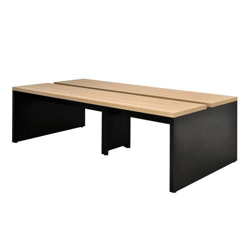 法人限定 オフィスデスク フリーアドレス用 幅2400×奥行1200×高さ720mm パソコンデスク ワークデスク PCデスク 平机 作業机 おしゃれ 白 黒 RFTFT2-2412_6