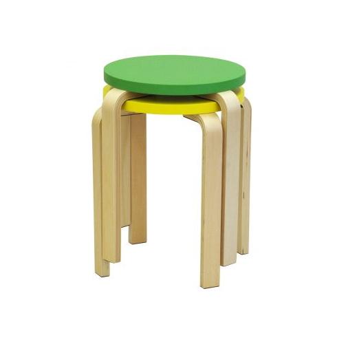 アール・エフ・ヤマカワ 丸椅子 4脚セット 幅420×奥行420×高さ440mm