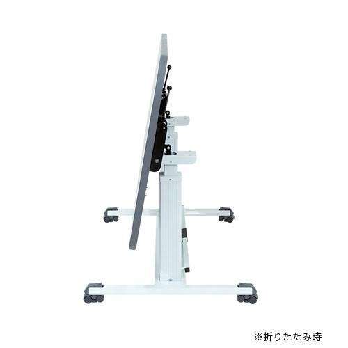 法人限定  昇降テーブル  幅90cm リハビリテーブル 折りたたみ キャスター付き 可動式 高さ調整 ガスシリンダー 食堂 大型 ダイニングテーブル TB-256-01の画像
