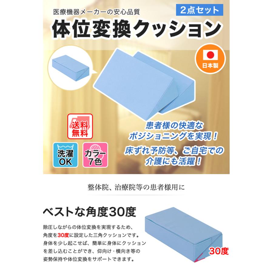 体位変換クッション 2点セット 床ずれ防止クッション 三角クッション