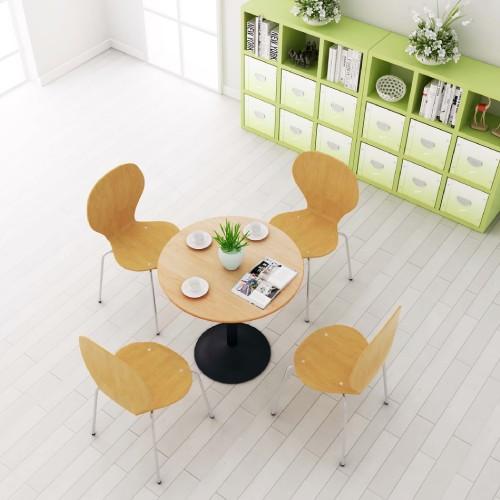 カフェテーブル 幅75×奥行75×高さ72cm スチール脚 ブラック ダイニングテーブル コーヒーテーブル 丸テーブル ティーテーブル 750mm 丸型 角型 正方形 CTRR-75_2
