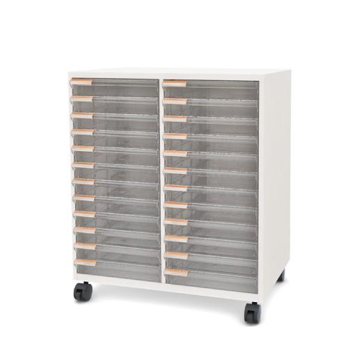 レターケース A4 薄型 2列12段 キャスター付き 書類ケース 書類棚