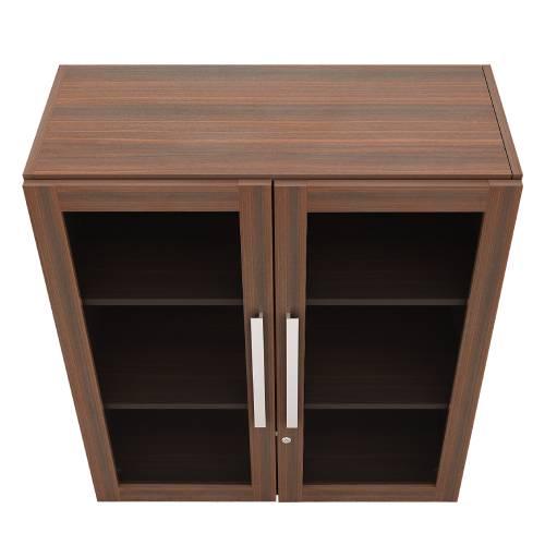 法人限定 本棚 社長室 上置き ガラス 書庫 キャビネット 書棚