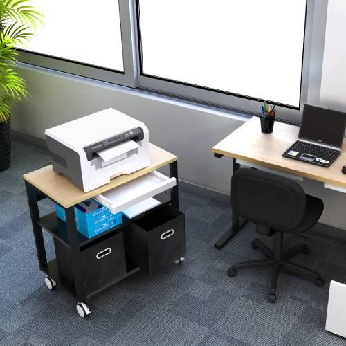 プリンター台 3段 幅700×奥行400×高さ700mm キャスター プリンター