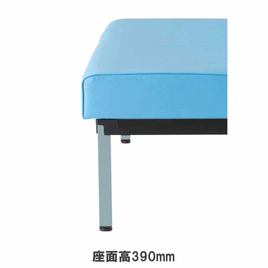 法人限定 ロビーチェア 幅1500mm 3人掛け 背なし レザー 長椅子 ロビーベンチ スツール ベンチ オフィス スチール 病院 おしゃれ 日本製 抗菌 LC-1825S-V20_3