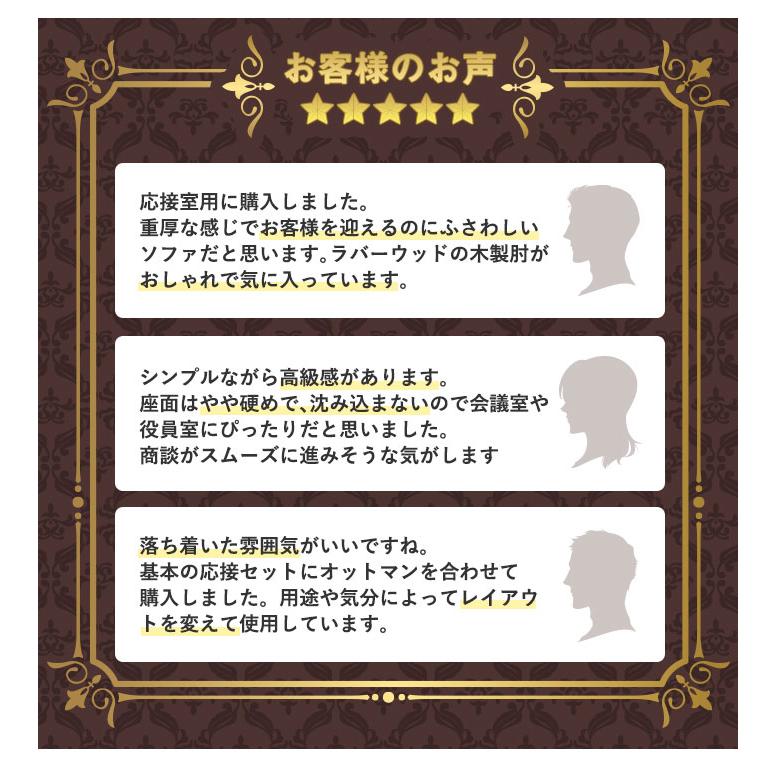 法人限定 応接ソファ 3人掛け 革張り ロビーチェア アームチェア チェア 椅子 エグゼクティブ オフィス 応接室 商談 打ち合わせ 待合室 おしゃれ RE-1743_8