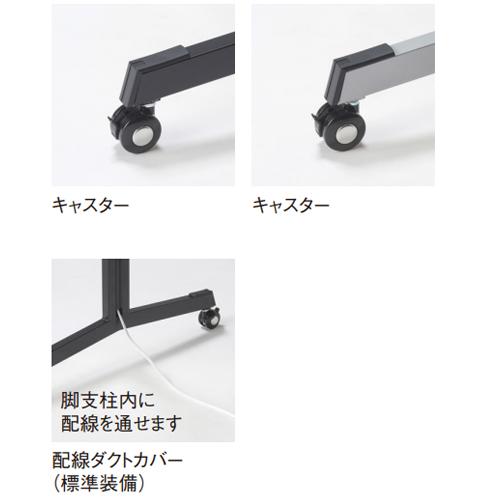 法人限定 会議用テーブル キャスター脚 幅1800×奥行900×高さ700mm 角テーブル ワークテーブル 作業用テーブル ワークスペース オフィス おしゃれ SC-1890C_4