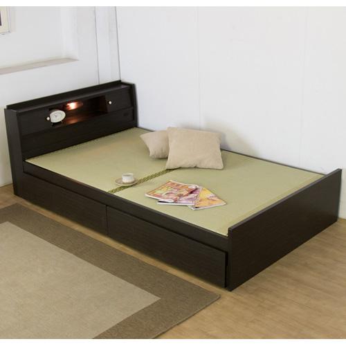 友澤木工 畳ベッド シングル 収納付 照明付 ベッド 木製ベッド