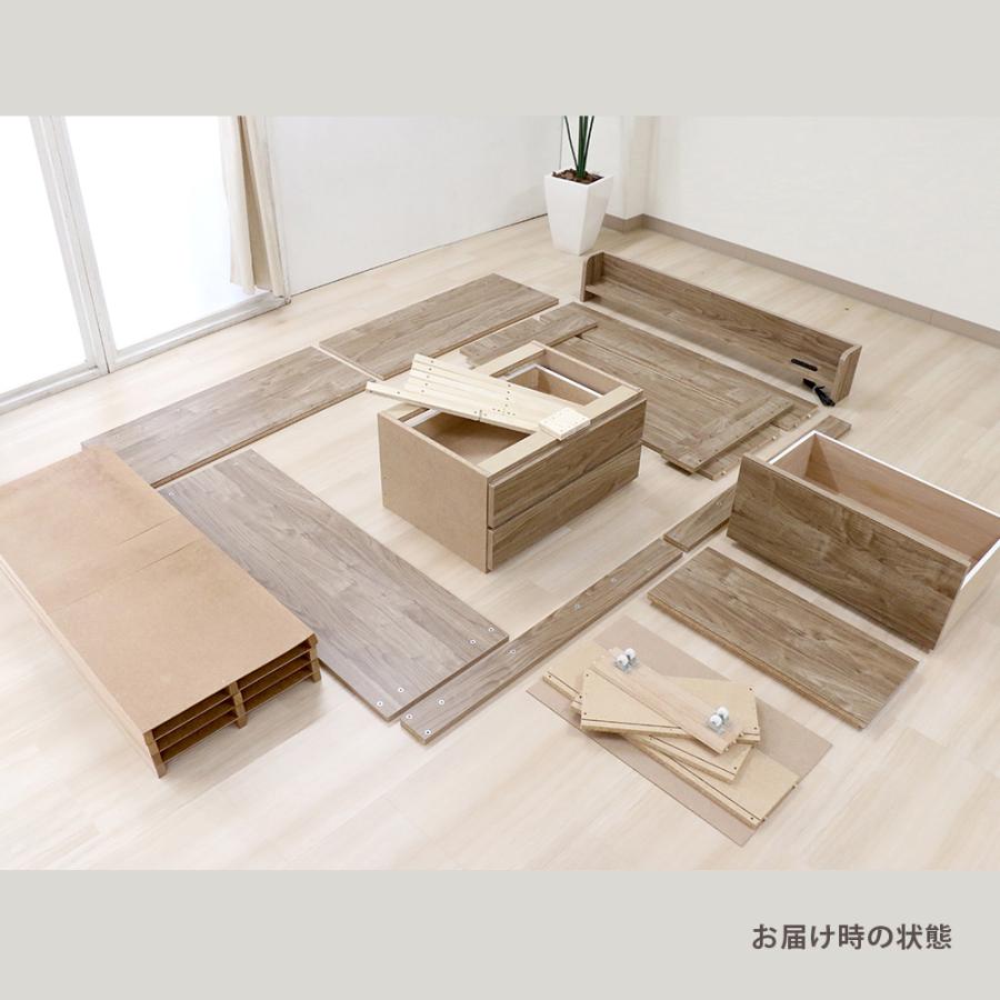 (送料込み)木製セミダブルベッドフレーム 友澤木工 ベッドフレーム セミダブル 木製 収納ベッド セミダブル