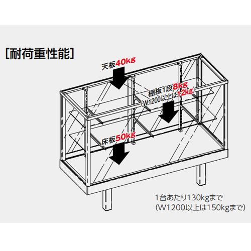 法人限定 ショーケース ファミリア2 平ケース 幅1200×奥行600×高
