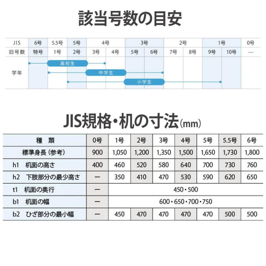 SSデスク 可動式 新JIS規格 幅650×奥行450×高さ520〜760mm 天板