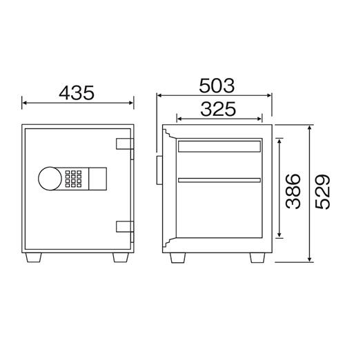 ダイヤセーフ（Diamond Safe） 耐火金庫 40L テンキー 金庫 収納庫