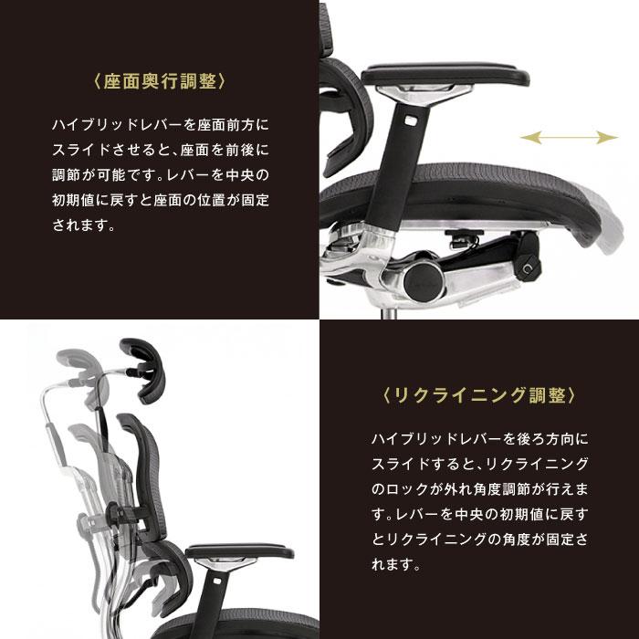 エルゴヒューマンベーシック Ergohuman Basic オフィスチェア 椅子 高機能チェア メッシュチェア 【EYCIYC】 ヘッドレストなし EH-LAM
