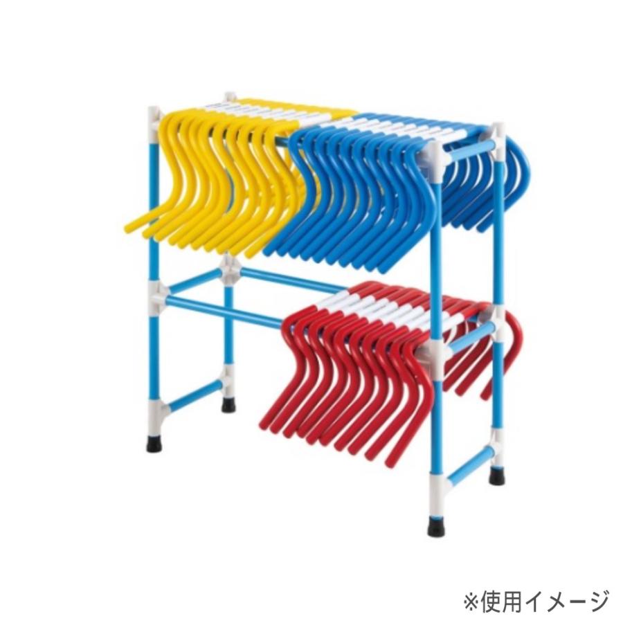 ミニハードルラック エバニュー 幅87×奥行36×高さ95cm ミニハードル最大40台収納可能 ミニハードル専用保管ラック ミニハードル整理スタンド 日本製 EGA141_1
