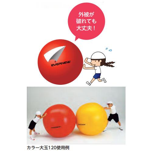 カラー大玉 エバニュー 直径150cm 白 赤 黄 緑 青 軟質PVC 独立二重