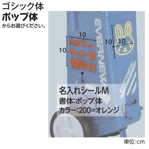 名入れシール Mサイズ 10×10cm エバニュー PVC ゴシック体 ポップ体