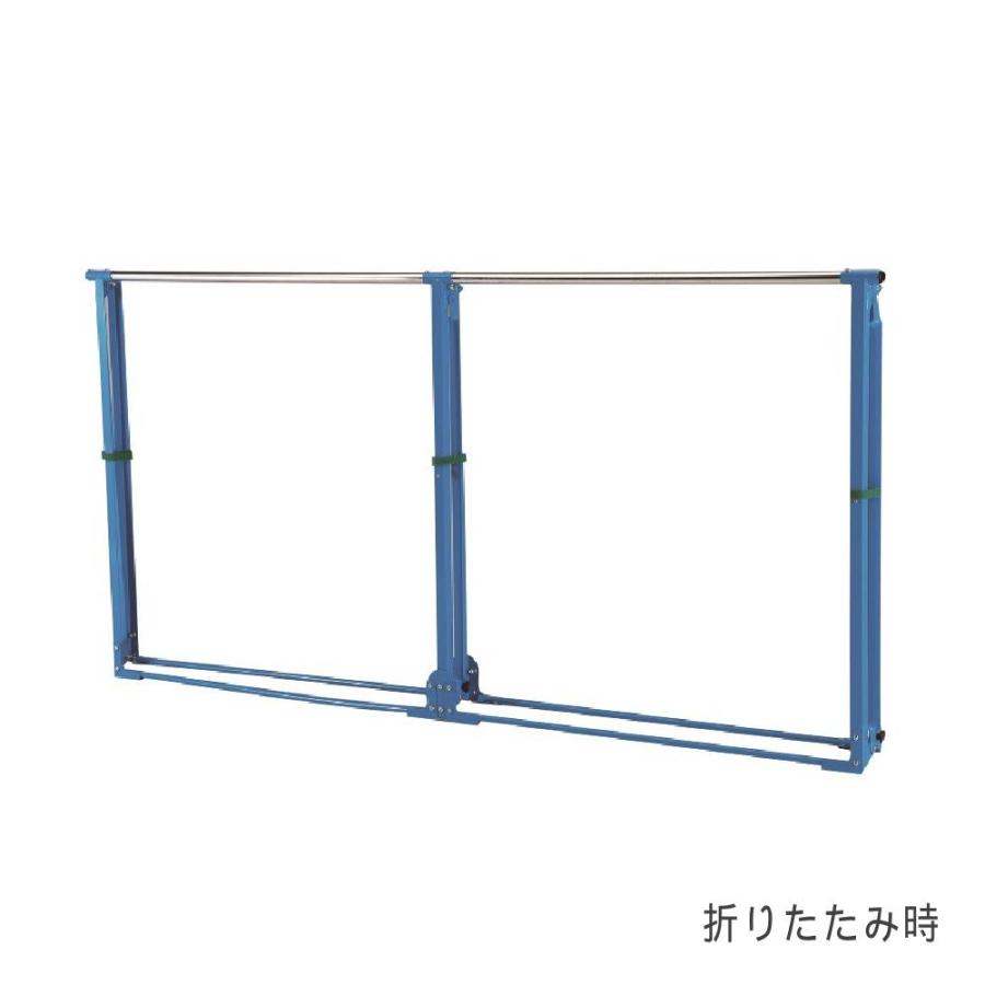 三角鉄棒 折りたたみ エバニュー 幅367×奥行120×高さ100cm スチール製 小学校低学年向け 屋内 屋外 子供用鉄棒 折りたたみ式鉄棒 鉄棒用品 設備 日本製 EKD365の画像