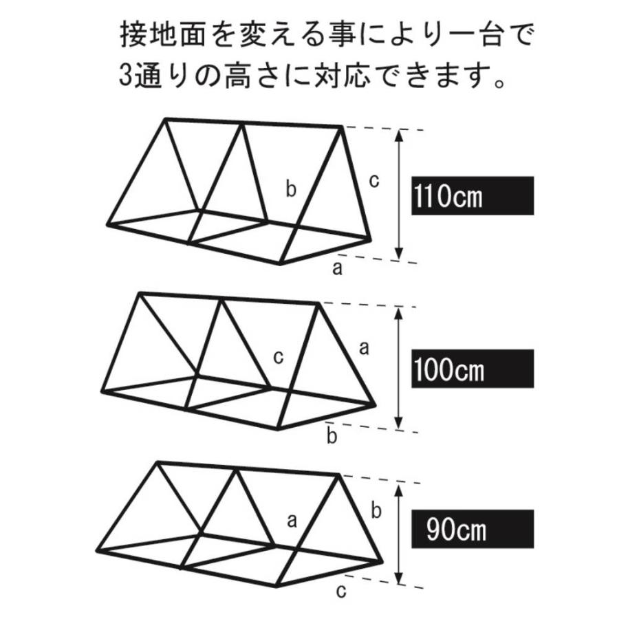 三角鉄棒 三段式 エバニュー 長さ370×高さ110cm ステンレス製鉄棒 スチール製三角フレーム 小学校低学年向け 屋内 屋外 子供用鉄棒 鉄棒用品 日本製 EKD392の画像