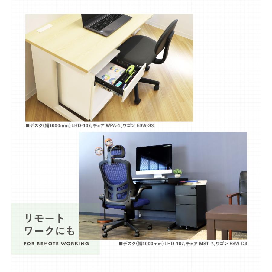 倉庫受取限定  デスクワゴン スリム 3段 ダイヤル錠 サイドワゴン キャスター付き 鍵付き オフィスワゴン オールロック スチールワゴン 引き出し ESW-D3-SOの画像