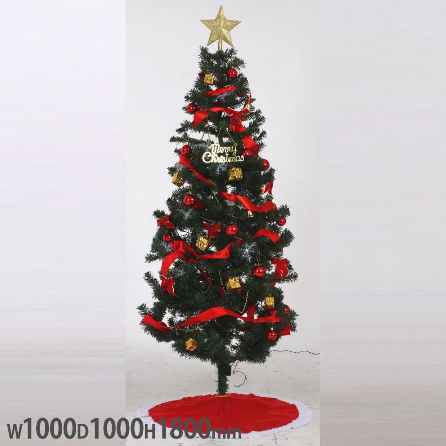 不二貿易（Fuji Boeki） セットツリー180CM レッド 幅1000×奥行1000×高 