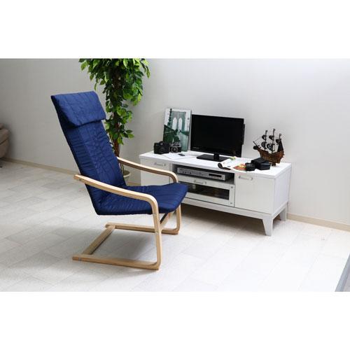 リラックスチェア スリム マッサージシート用 高座椅子 ロッキングチェアー ダイニングチェアー 北欧 木製 おしゃれ マッサージ 1人掛け 椅子 チェア A1041E | 不二貿易 | 05