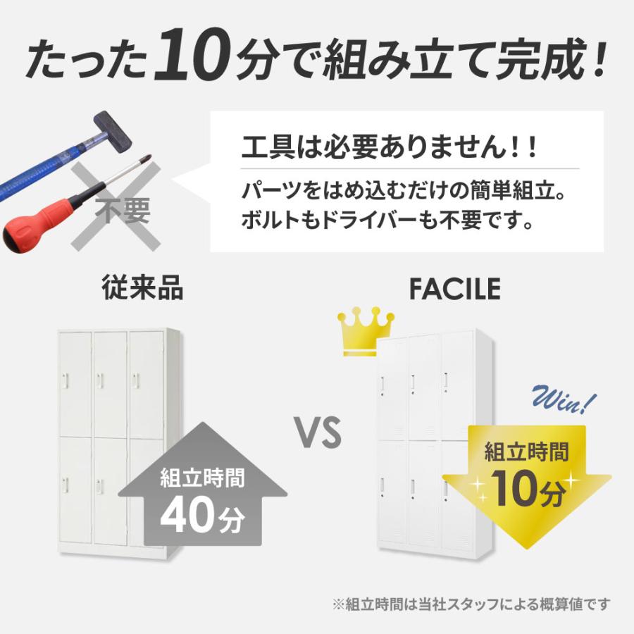 LOOKIT（ルキット） ロッカー 18人用 3列6段 スチールロッカー